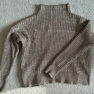 Brown Mockneck Sweater